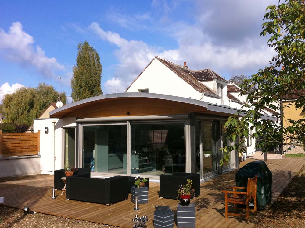Maison rénovée, La Cour Barrée- ATRIA Architectes à Auxerre, Bourgogne